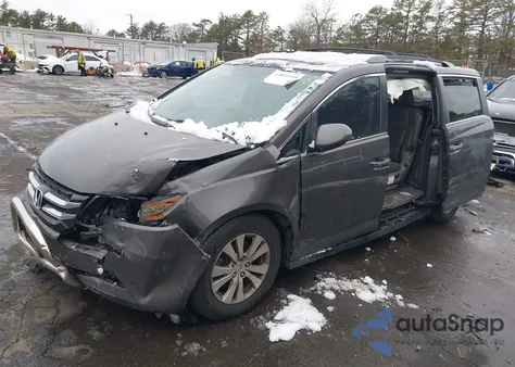 2014 Honda Odyssey Ex-L from USA, damaged, VIN 5FNRL5H65EB056643
